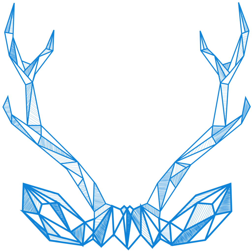 Living Ancestrally Logo - Blue Antlers